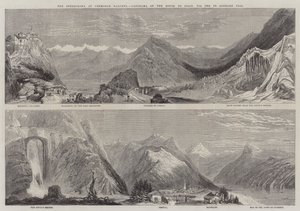 A Stereoráma a Cremorne Gardensben, az Olaszországba vezető út panorámája a St Gothard-hágón keresztül